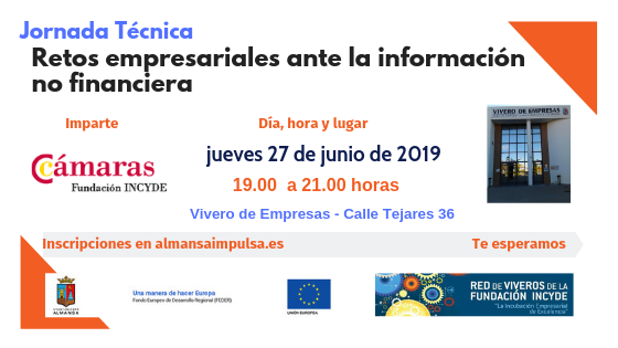 Jornada: Retos empresariales para Pymes ante la Información NO FINANCIERA | 27 de junio de 2019