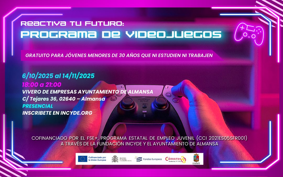 Reactiva tu Futuro: Programa de Videojuegos y Emprendimiento / Novedoso Curso en Almansa